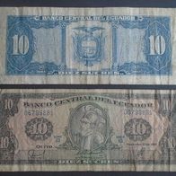 Banknote Ecuador: 10 Sucres 1988