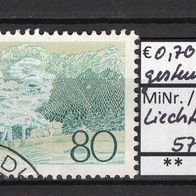 Liechtenstein 1972 Freimarken: Landschaften MiNr. 575 gestempelt -1-