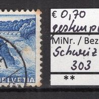Schweiz 1936 Freimarken: Landschaften MiNr. 303 gestempelt
