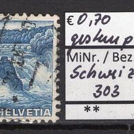 Schweiz 1936 Freimarken: Landschaften MiNr. 303 gestempelt -2-