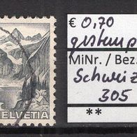 Schweiz 1936 Freimarken: Landschaften MiNr. 305 gestempelt