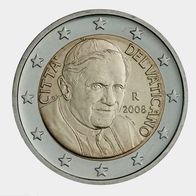 Vatikan - 2 Euro 2008 - Papst Benedikt - UNC - Umlaufmünze