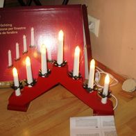 Weihnachtsbogen rot 7 Kerzen elektrisch NEU Schalter