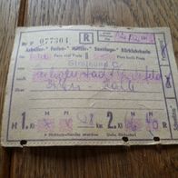 DDR, Deutsche Reichsbahn Fahrkarte vom 12.02.1975, Stralsund-Heiligenstadt