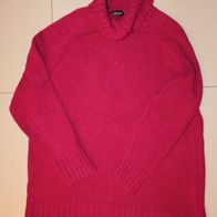 Damen-Strick-Rollkragen-Pullover mit Glitzereffekt von TAIFUN, pink, Größe 46