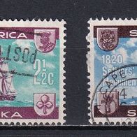 Südafrika, 1962, Mi. 311, 312, Segelschiff, Satz mit 2 Briefm., gest.