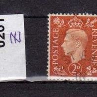 GB012-Großbritannien - Mi. Nr. 201-Z König George VI. o <