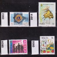 Mal007-Malta Mi. Nr. 902 + 914 + 928 + 950 o <