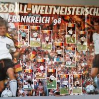 Riesen-Panini-Großsticker-Poster „Fußball-WM 1998“ - komplett - 89 x 60 cm