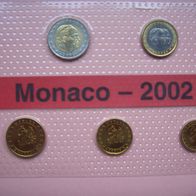 Monaco 2002 Münzsatz 10 C bis 2 Euro