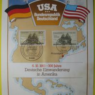 USA / BRD - 300 Jahre Deutsche Einwanderung - 1983 - MiNr: 1180 - anschauen !