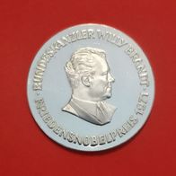 Willy Brandt Bundeskanzler Friendensnobelpreisträger 1971, 999,9 Silbergehalt