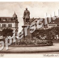 Ansichtskarte Koblenz am Rhein - Goebenplatz mit Denkmal