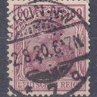 DR , 1905/13, Nr.91 , gest. Firmenlochung, MW 2,00€