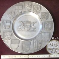 Wandteller * Zinnteller Wappen Baden-Württemberg Ø 24 cm * a + g Zinn 94%