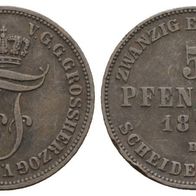 Altdeutschland Kleinmünze Mecklenburg 5 Pfennig 1872 B, schöne Erhaltung
