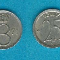 Belgien 25 Centimes 1971 Belgie.