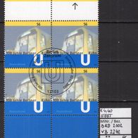 BRD / Bund 2002 100 Jahre Berliner U-Bahn Viererblock MiNr. 2242 ESST Berlin