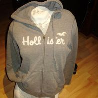 Hollister Sweat Jacke grau Kapuze M