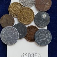 Deutschland Reichsmünzen Lot 10 Stück, schöne Erhaltung s. Scan