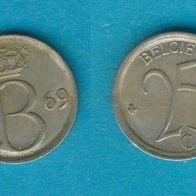 Belgien 25 Centimes 1969 (1) Belgie