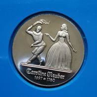 5 DDR Mark PP Gedenkmünze Caroline Neuber von 1985