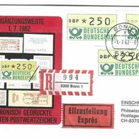 BRD Einschreiben Brief mit Automatenmarken