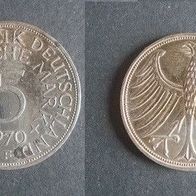 Münze Deutschland / BRD : 5 Mark 1970 - F