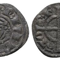 Mittelalter Kreuzfahrer Silber Kleinmünze o.J. 0,85 g., Original Scan