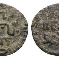 Ausland Mittelalter Kreuzfahrer Silber Kleinmünze o.J. 1,35 g., Original Scan