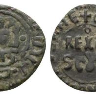 Ausland Mittelalter Kreuzfahrer Silber Kleinmünze o.J. 1,36 g., Original Scan