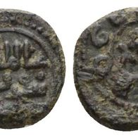 Ausland Mittelalter Kreuzfahrer Silber Kleinmünze o.J. 2,33 g., Original Scan