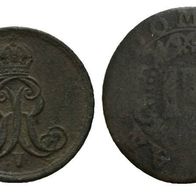 Altdeutschland Kleinmünze Hannover 3 Pfennig17? u. 1 Pf 1861 B, sehr schöne Erhaltung