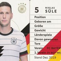 Nr. 5 " Niklas Süle " Rewe EM 2020