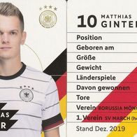 Nr. 10 " Matthias Ginter " Rewe EM 2020