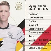 Nr. 27 " Marco Reus " Rewe EM 2020