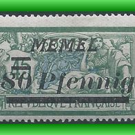 Memel MiNr. 25 b ungebraucht (3139 b/ T)