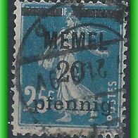 Memel MiNr. 20 b gestempelt (3167 b/ T)
