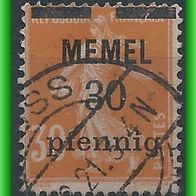 Memel MiNr. 21 y gestempelt (3168 b/ T)