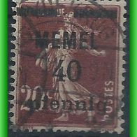 Memel MiNr. 22 b gestempelt (3170 b/ T)