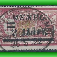 Memel MiNr. 68 gestempelt (3180 b/ T)