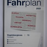 Fahrplanheft 7B des RMV (Rhein-Main-Verkehrsverbund), gültig ab 12.12.2021