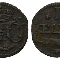 Altdeutschland Kleinmünze Silber 1 Heller 1766 CP, s. Scan