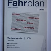 Fahrplanheft 10D des RMV (Rhein-Main-Verkehrsverbund), gültig ab 12.12.2021