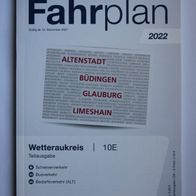 Fahrplanheft 10E des RMV (Rhein-Main-Verkehrsverbund), gültig ab 12.12.2021