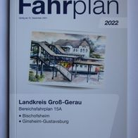 Fahrplanheft 15A des RMV (Rhein-Main-Verkehrsverbund), gültig ab 12.12.2021