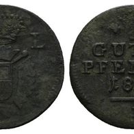 Altdeutschland Kleinmünze 1 Pfennig 1801 WL s. Scan