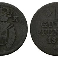 Altdeutschland Kleinmünze 1 Pfennig 1824 WK s. Scan