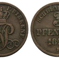 Altdeutschland Kleinmünze Oldenburg 3 Pfennig 1858 B s. Scan