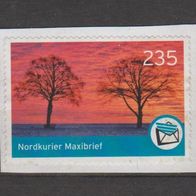 Privatpost Nordkurier, 235 ct., ungestempelt, gelaufen auf Papier, Motiv Bäume